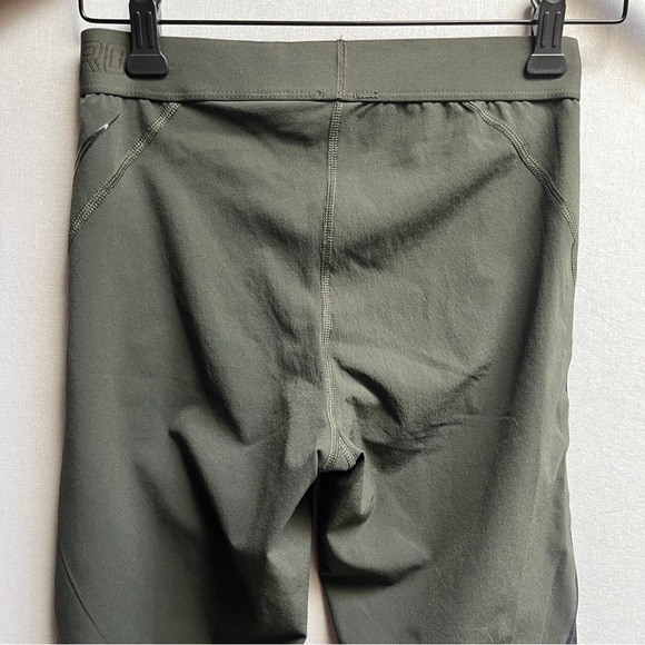 Nike Pro Olive and Black Athletic Mesh Legging Pants Sz S - Picture 4 of 13